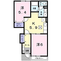 サンライズガ－デン 102 ｜ 静岡県富士市檜新田342番地（賃貸アパート2DK・1階・42.77㎡） その2