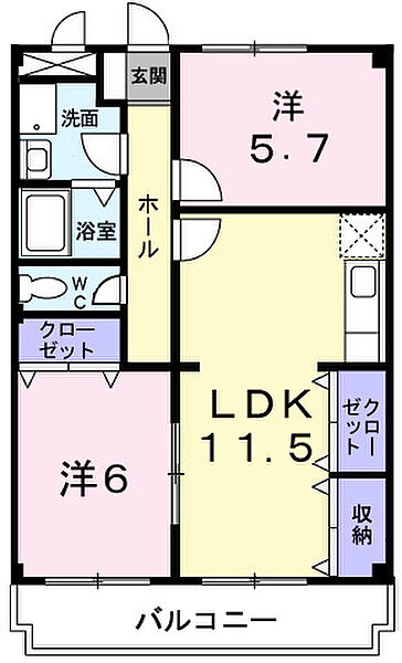 ベイビレッジＩＮＯＵＥ 203｜兵庫県神戸市西区南別府4丁目(賃貸マンション2LDK・2階・56.07㎡)の写真 その2