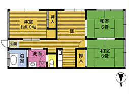 泉アパート 3DKの間取図画像
