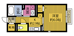 sumutoC 1Kの間取図画像