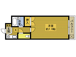 松岡コーポ 1Kの間取図画像