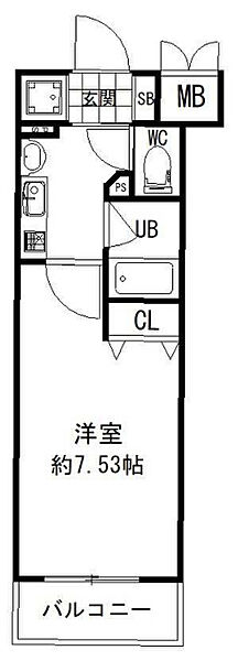 大阪府大阪市中央区上町1丁目(賃貸マンション1K・4階・22.27㎡)の写真 その2