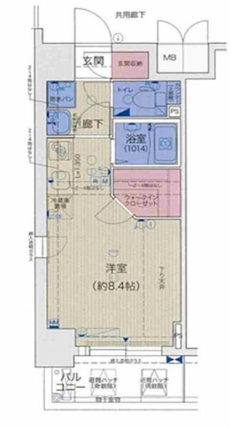 大阪府大阪市天王寺区逢阪1丁目(賃貸マンション1R・12階・23.72㎡)の写真 その2