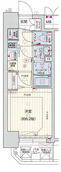 プレサンス長堀通グレイタス ｜大阪府大阪市中央区玉造2丁目(賃貸マンション1K・3階・21.75㎡)の写真 その2