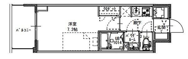 大阪府大阪市中央区南久宝寺町1丁目(賃貸マンション1K・15階・22.19㎡)の写真 その2