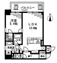 ザ・パークハビオ天満橋  ｜ 大阪府大阪市北区天満橋1丁目（賃貸マンション1LDK・14階・45.66㎡） その2