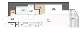 MELDIA CREST 桜ノ宮 Kirsch  ｜ 大阪府大阪市都島区中野町4丁目1-18（賃貸マンション1DK・3階・27.23㎡） その2