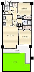 高師浜パークホームズ 2LDKの間取図画像
