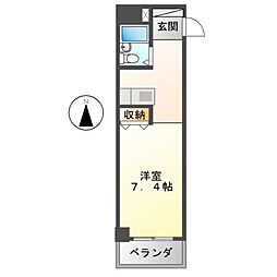ジョイフル名古屋駅前 1Kの間取図画像