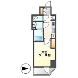 プレサンス大須観音ビザリア 14階1Kの間取り