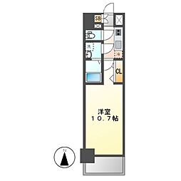 CRESTTAPP金山 1Kの間取図画像