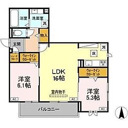 江向Park 2LDKの間取図画像