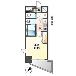 エステムコート名古屋千種グレイス 1Kの間取図画像