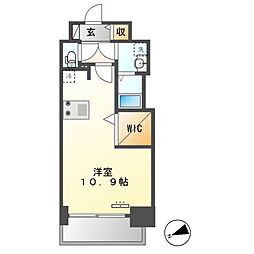 プレサンス池下トレス 1Kの間取図画像