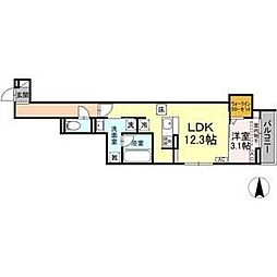 Urbana 1LDKの間取図画像