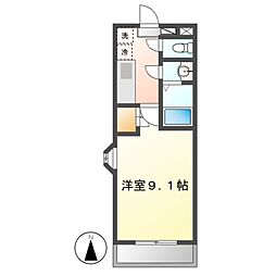 セレスティアル大曽根 1Kの間取図画像