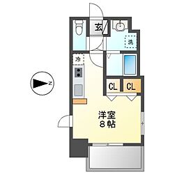 S-RESIDENCE千種 ワンルームの間取図画像