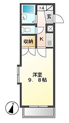 シテイライフ池下 1Kの間取図画像