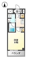 レジディア高岳 1Kの間取図画像