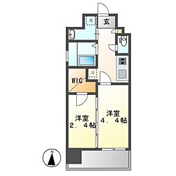 シーズンフラッツ矢場 2Kの間取図画像