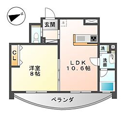 さくらHillsRiverSideEAST 1LDKの間取図画像