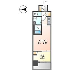 名古屋市昭和区桜山町2丁目マンション 1LDKの間取図画像