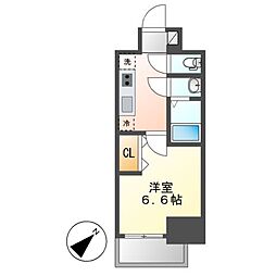 MAXIV名古屋上前津 1Kの間取図画像
