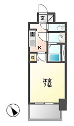 メインステージ名古屋ノースマーク 1Kの間取図画像