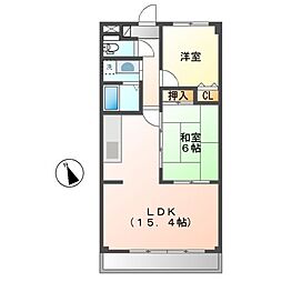 エクセル覚王山 2LDKの間取図画像