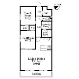 名古屋市千種区千種2丁目マンション 2LDKの間取図画像