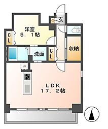ポルタニグラ大須 1LDKの間取図画像