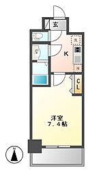 プレサンス桜通ベルノ 1Kの間取図画像