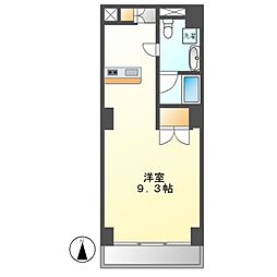 スクエア名駅南 ワンルームの間取図画像