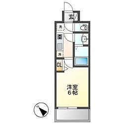 アステリ鶴舞エーナ 1Kの間取図画像