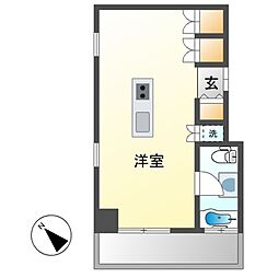 REGAROKANAYAMASta. ワンルームの間取図画像