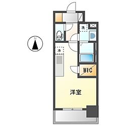 デュオフラッツ鶴舞 ワンルームの間取図画像
