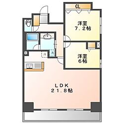 アーバンパーク日吉 2LDKの間取図画像