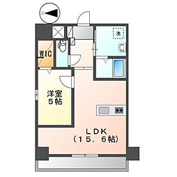 カメリア丸の内 1LDKの間取図画像