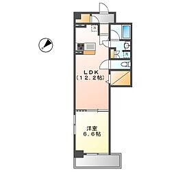 ロイヤルパークス千種 1LDKの間取図画像
