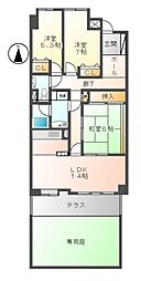 エクセレンス志賀本通 3LDKの間取図画像