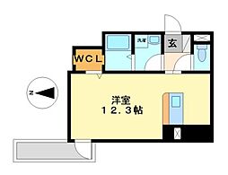 プロシード金山 ワンルームの間取図画像