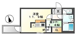 レイディエンス丸の内 ワンルームの間取図画像