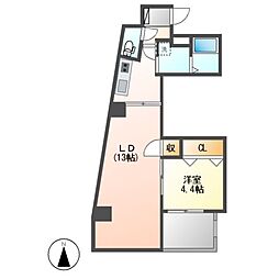 COULEURSOOS 1LDKの間取図画像