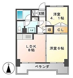 リアライズ栄ビル 2LDKの間取図画像