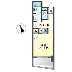 グランステージ千種 1Kの間取図画像