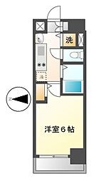 プレサンスサカエリバースタイル 1Kの間取図画像
