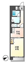 グレイス上前津 1Kの間取図画像
