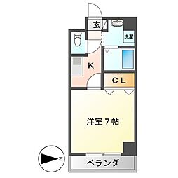 SH丸の内 1Kの間取図画像
