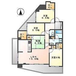 ベレーサ鶴舞公園 4LDKの間取図画像