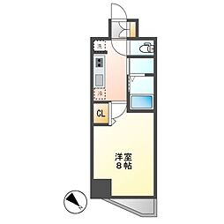 エステムコート名古屋グランツ 1Kの間取図画像